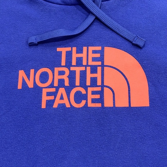 The North Face Cotton Hoodie in blue/orange. XL - Picture 2 of 7